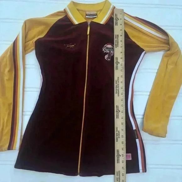 Vtg Harlem Globetrotters Twiggy Velour Platinum Fubu Top 90s y2k - Picture 6 of 12